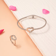 Simple Silver Heart Shaped Ring