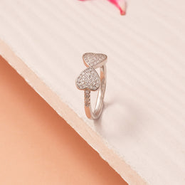 Simple and Elegant Heart Highlight Silver Ring