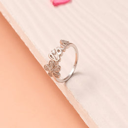 Fine Silver Ring for Gifting with Floral Detailing