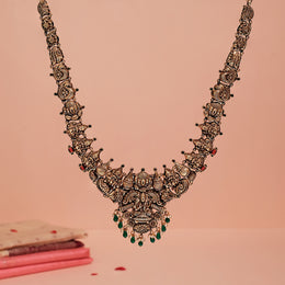 Elegant Silver Antique Lakshmi Devi Haaram