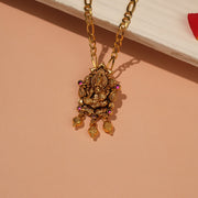 Antique Silver Lakshmi Devi Pendant