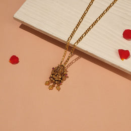 Antique Silver Lakshmi Devi Pendant