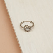 Silver Ring with CZs & White Stone Highlights