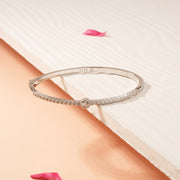 Simple Kundan Studded Silver Kada