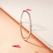 Simple Kundan Studded Silver Kada