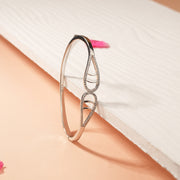 Trendy Party Wear Silver Kada with CZs