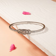 Fine Silver Kada with Stones