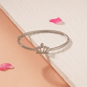 Silver Crown Highlight Bracelet with CZs