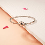 Daily Wear Silver Kada with Heart Design