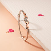 Heart Shaped Silver Kada for Gifting