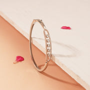 Gifting Kada in Silver with White Stones