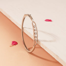 Gifting Kada in Silver with White Stones