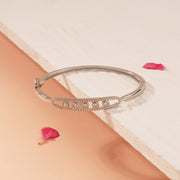 Gifting Kada in Silver with White Stones