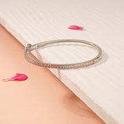 Classic Silver Kada in Silver with CZs