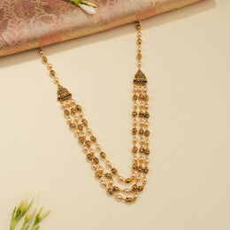 Antique Lakshmi Devi Mala with Pearl Highlights