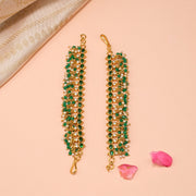 Silver Champaswaraalu with Pearls and Kundans