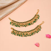 Silver Champaswaraalu with Pearls and Kundans