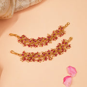 Silver Champaswaraalu with Stone Beads and Pearls