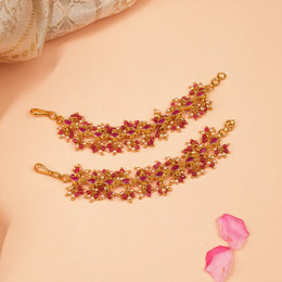 Silver Champaswaraalu with Stone Beads and Pearls