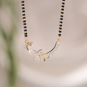 Minimalist Black Bead Chain with Peacock CZ Pendant