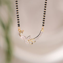 Minimalist Black Bead Chain with Peacock CZ Pendant