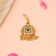 Silver Maang Tikka with Kundan Stone Work