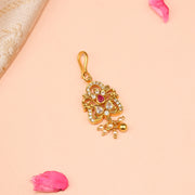 Silver Butterfly Maang Tikka with Kundans