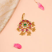 Silver Maang Tikka with Kundan Highlights