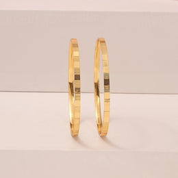 Simple Matte Finish Silver Bangles