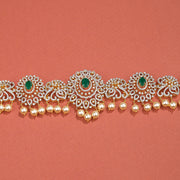 Sleek Silver Vaddanam with CZs and Pearls