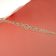 Sleek Silver Vaddanam with CZs and Pearls