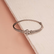 Ravishing Silver Kada with CZs