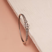 Ravishing Silver Kada with CZs