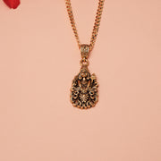 Divine Silver Subramanya Swamy Pendant in Antique Finish