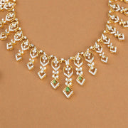 Trendy Silver Necklace with Petal Highlights