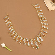 Trendy Silver Necklace with Petal Highlights