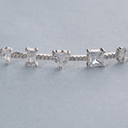 Silver Stone Bracelet for Party Wear