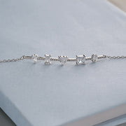 Silver Stone Bracelet for Party Wear
