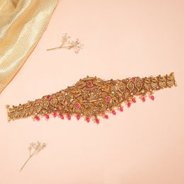 Geaceful Peacock and Elephant Silver Baajubandh