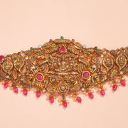 Geaceful Peacock and Elephant Silver Baajubandh