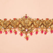 Sleek Silver Baajubandh with Corals