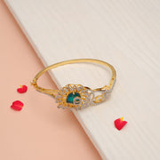 Occasion Wear Silver Kada with Blue Stone Highlight