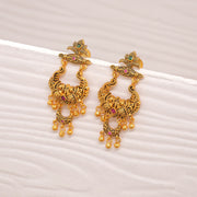 Antique Silver Chandbalis with Leaf Stud