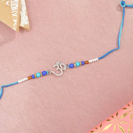 Silver and Stone Om Rakhi