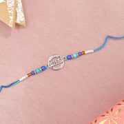 Silver Rakhi with Beads for Boys