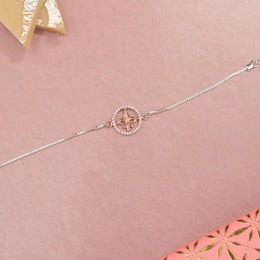 Silver and Stone Rakhi