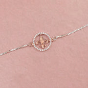 Silver and Stone Rakhi