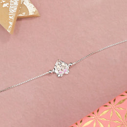 Traditional Lord Ganesh Silver Rakhi