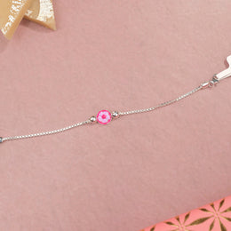 Silver Floral Rakhi