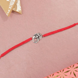 Lord Ganesh and Om Silver Rakhi